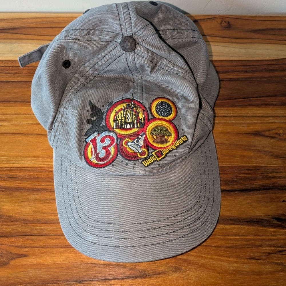 Disney Parks Walt Disney World Embroidered Hat Gray Believe in Magic Cap Adult‎